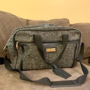 Vintage Oscar De La Renta Luggage Bag Tweed